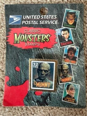 The Mummy Decorative Collectible Stamp Magnet - Brown